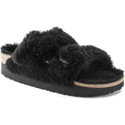 Dames Birkenstock Plateau-Arizona Big Buckle Lamsvel