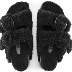 Dames Birkenstock Plateau-Arizona Big Buckle Lamsvel