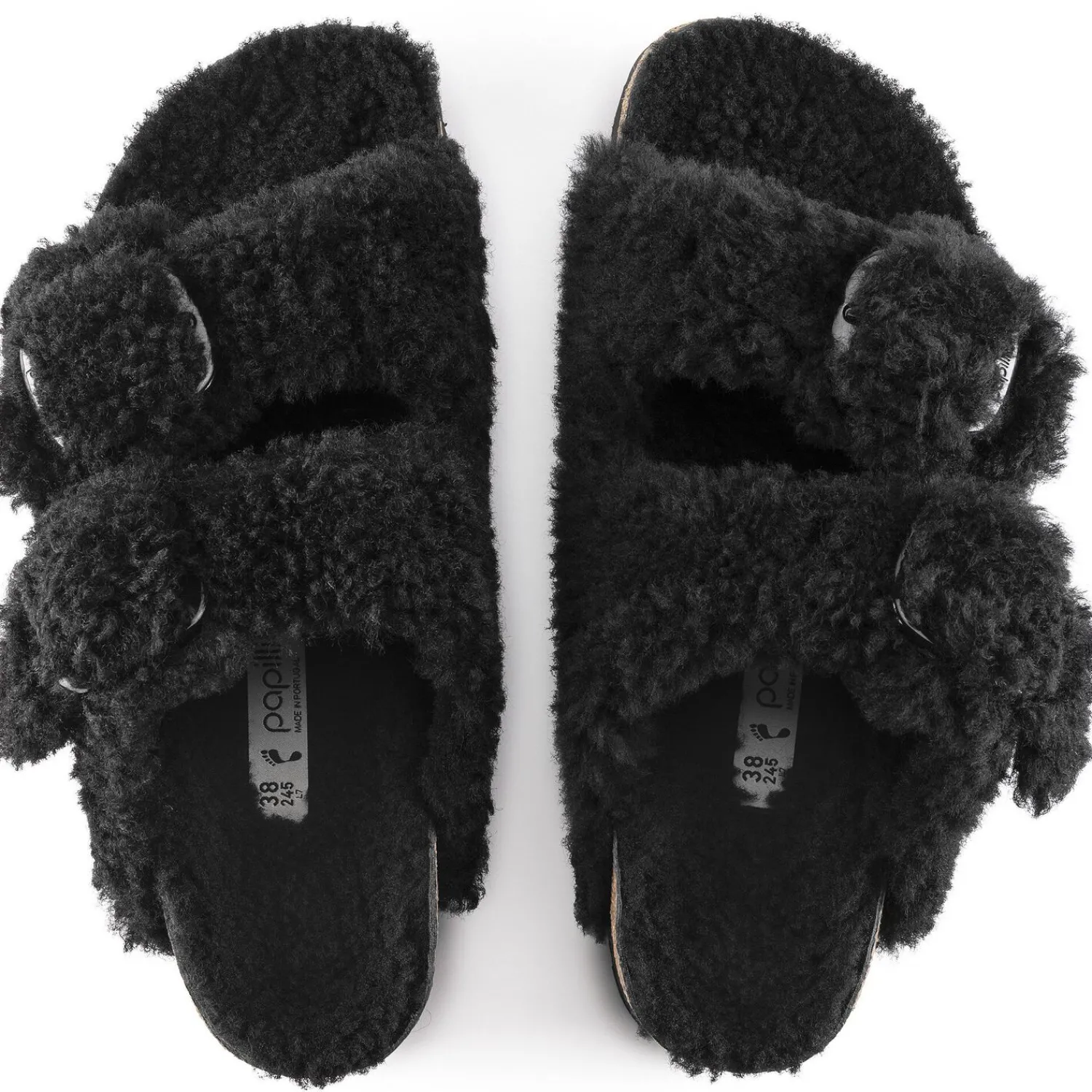 Dames Birkenstock Plateau-Arizona Big Buckle Lamsvel