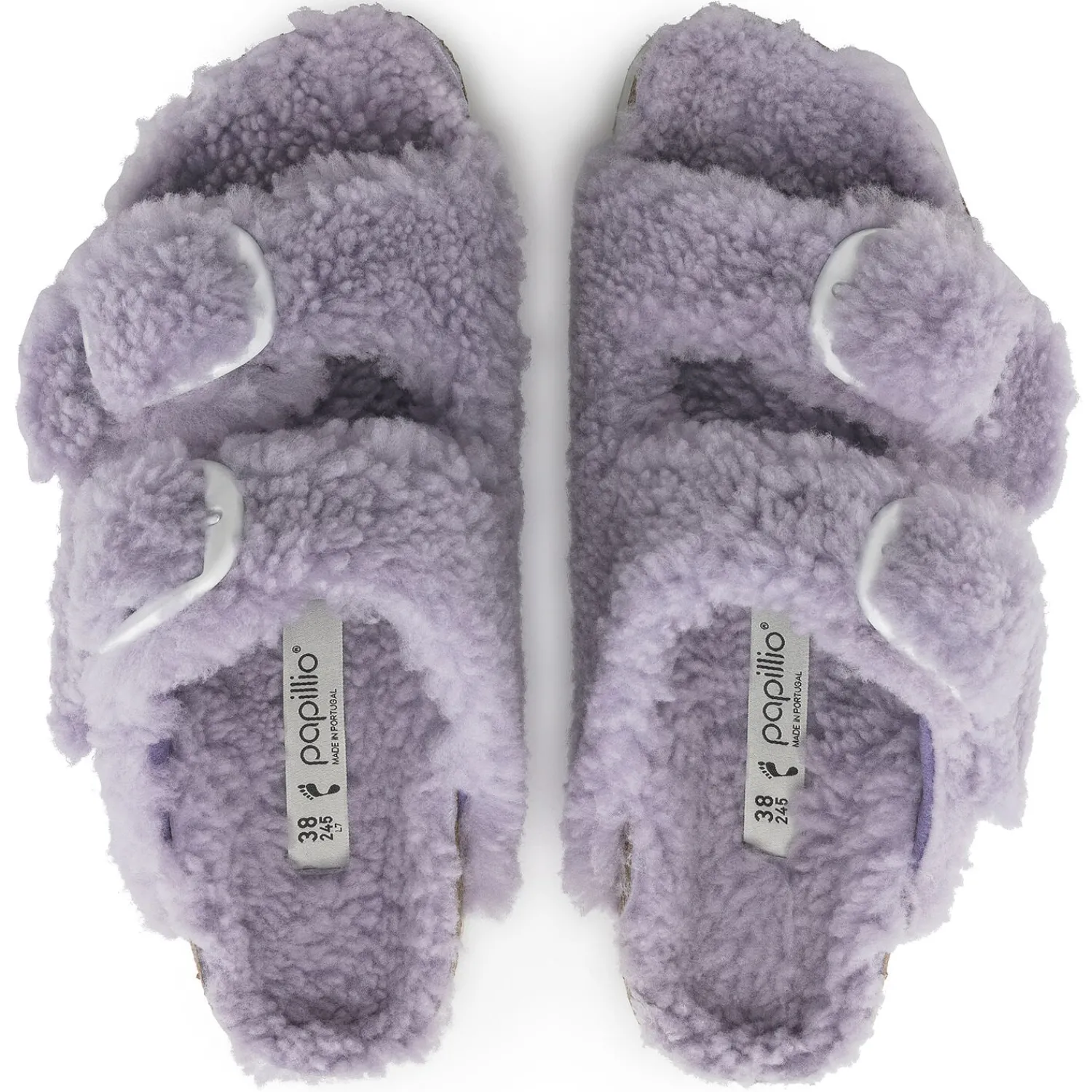 Dames Birkenstock Plateau-Arizona Big Buckle Lamsvel