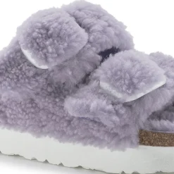 Dames Birkenstock Plateau-Arizona Big Buckle Lamsvel