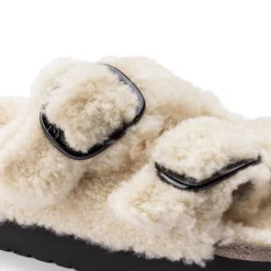 Dames Birkenstock Plateau-Arizona Big Buckle Lamsvel