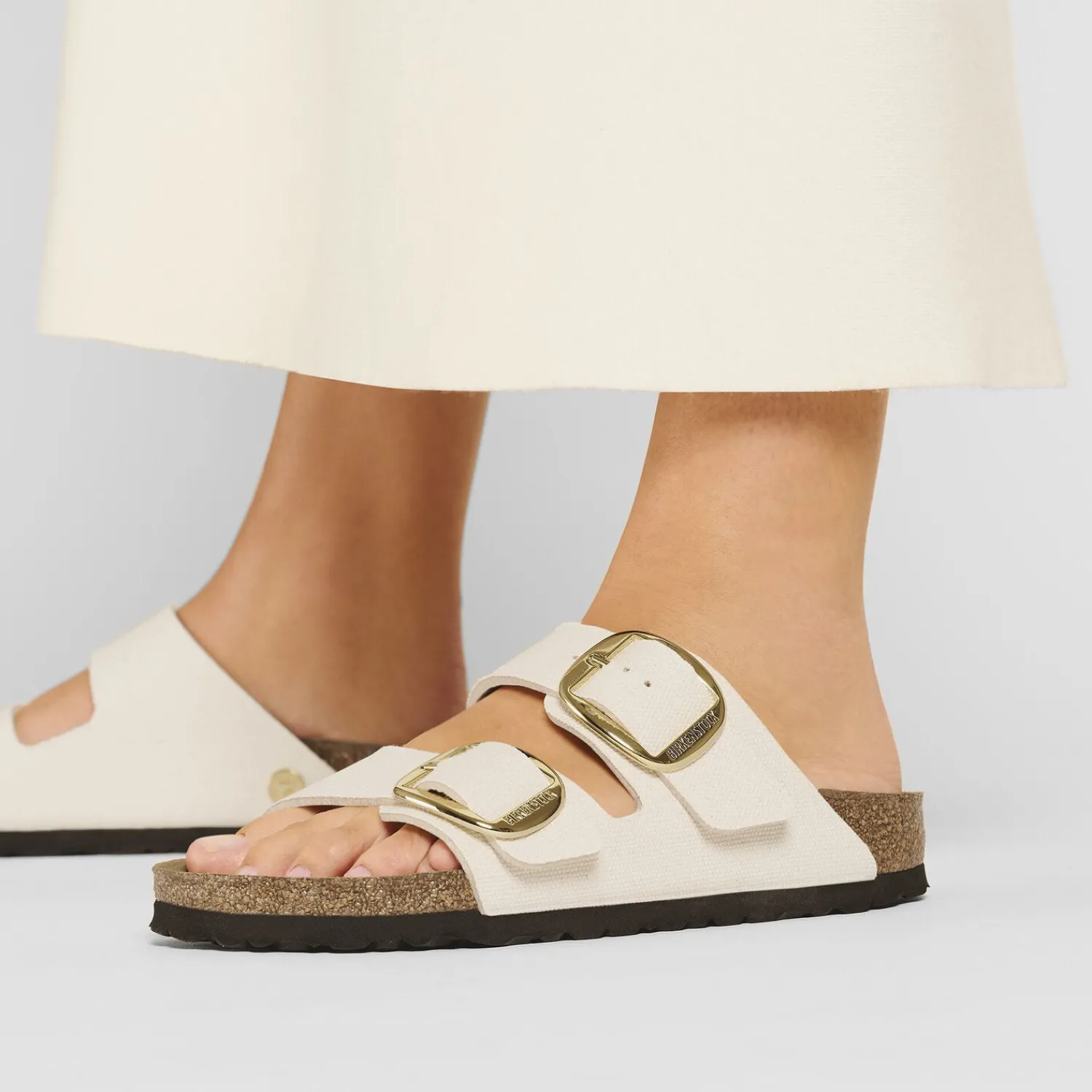 Dames Birkenstock Twee Riemen-Arizona Big Buckle Rivet Logo