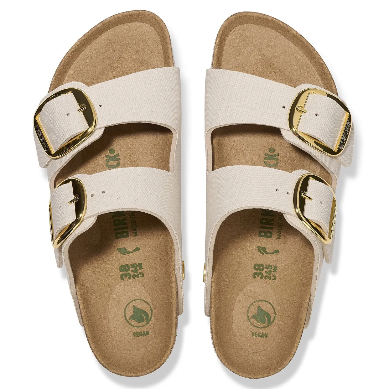 Dames Birkenstock Twee Riemen-Arizona Big Buckle Rivet Logo