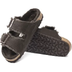 Heren Birkenstock Twee Riemen-Arizona Lamsvel
