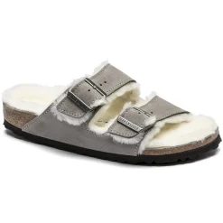Heren Birkenstock Twee Riemen-Arizona Lamsvel