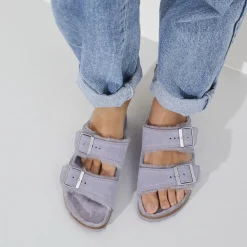 Dames Birkenstock Twee Riemen-Arizona Lamsvel