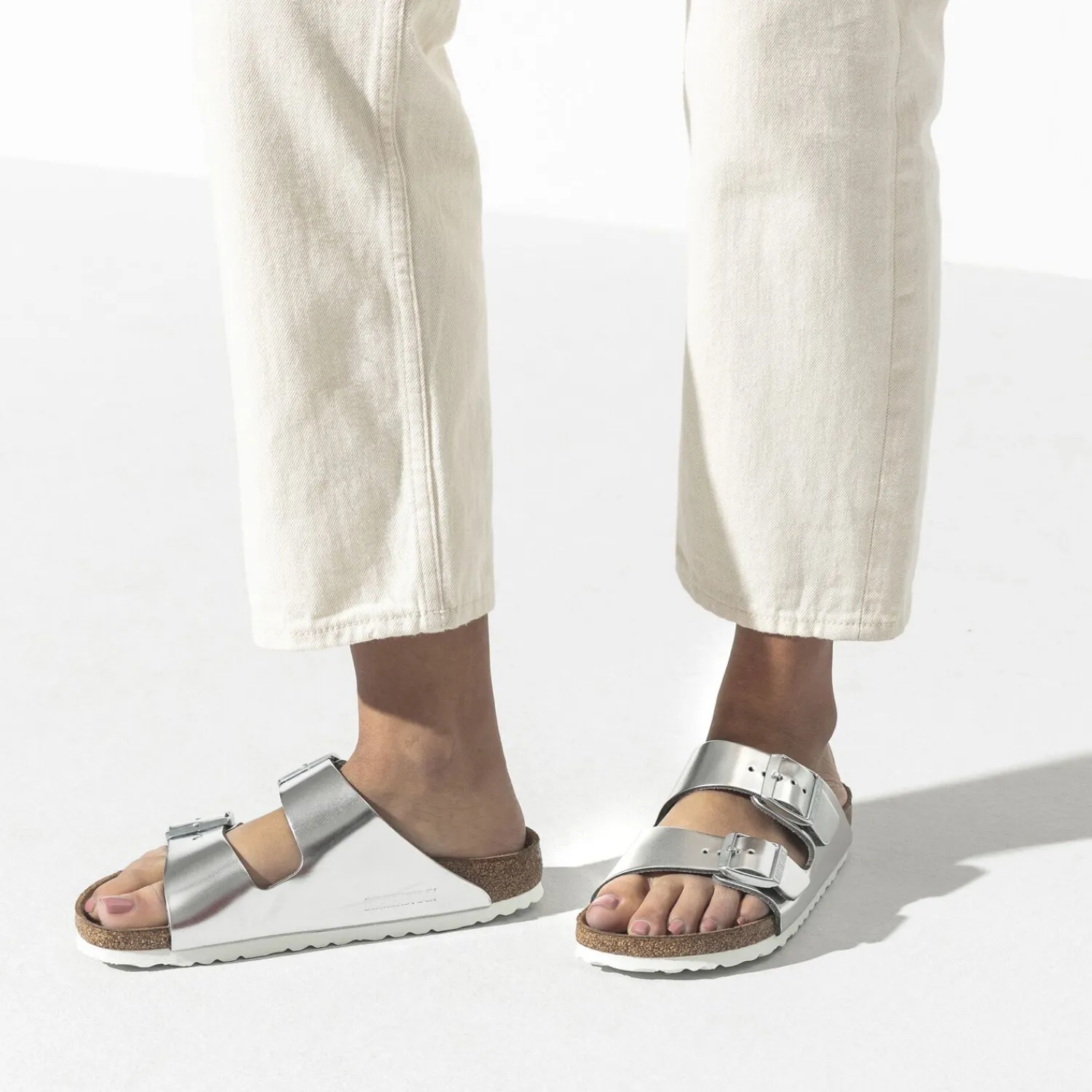 Dames Birkenstock Twee Riemen-Arizona Zacht Voetbed
