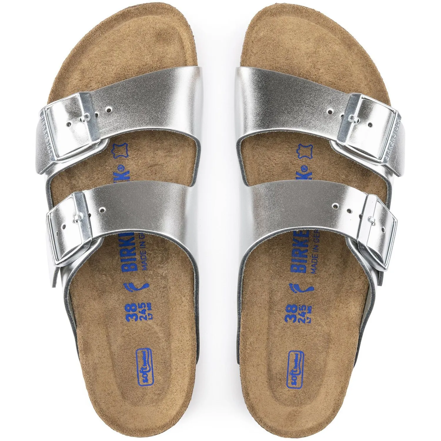 Dames Birkenstock Twee Riemen-Arizona Zacht Voetbed