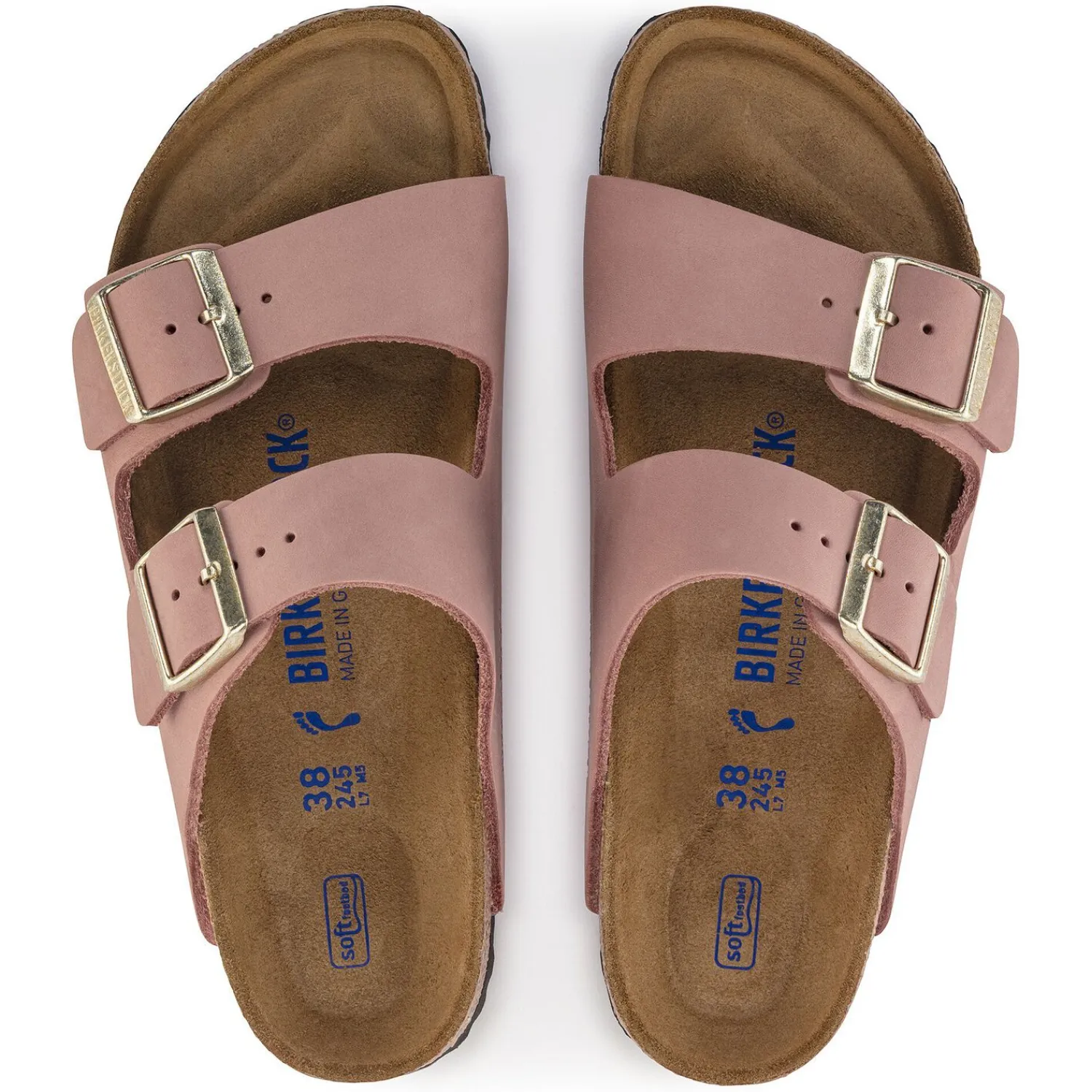 Dames Birkenstock Twee Riemen-Arizona Zacht Voetbed