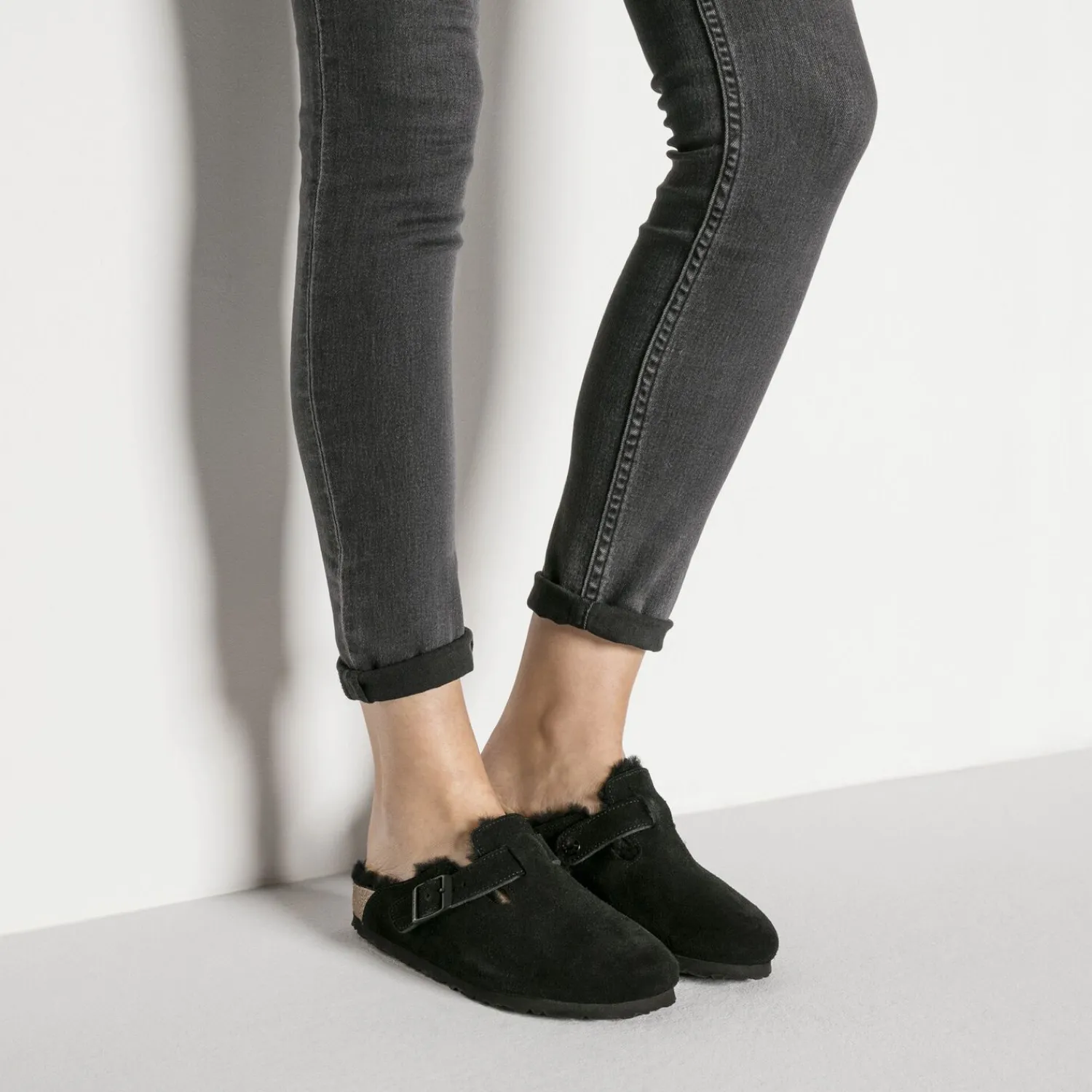 Heren Birkenstock Klompen En Muilen-Boston Lamsvel