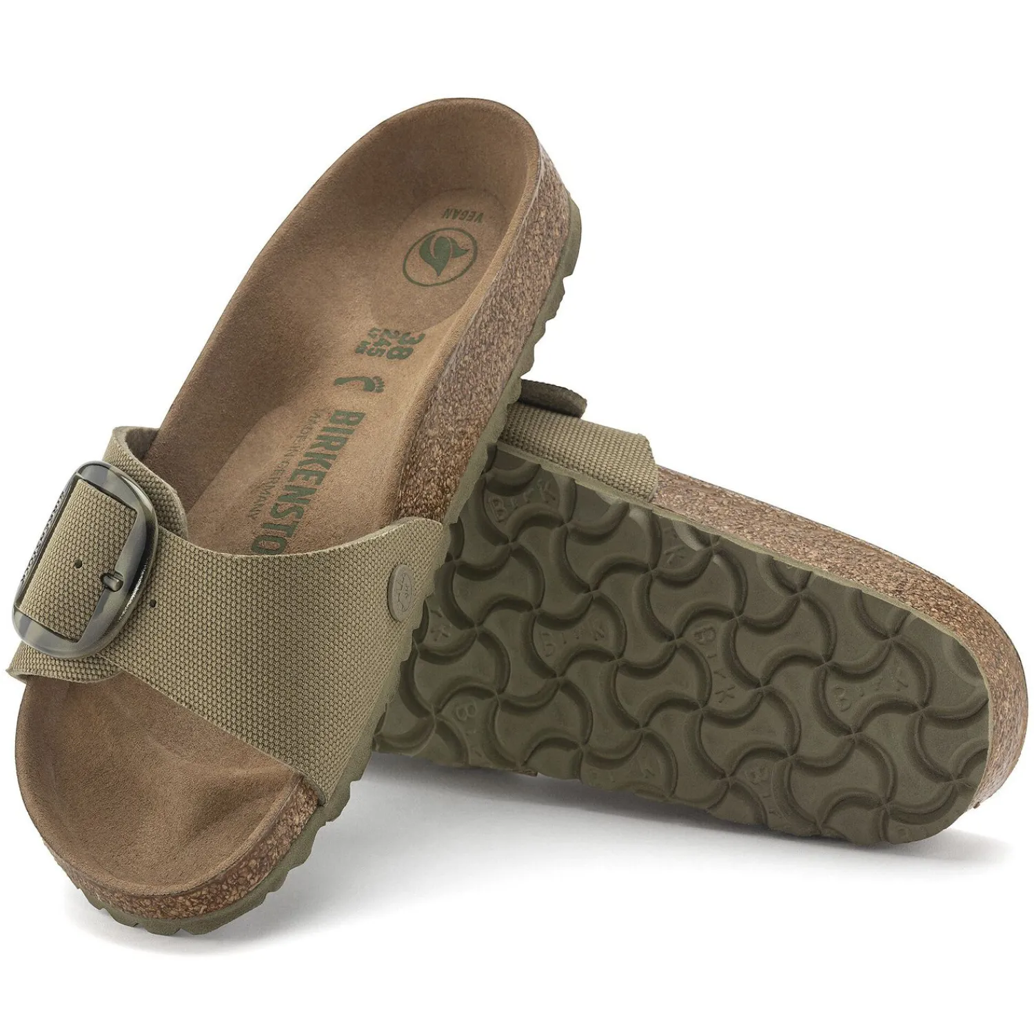 Dames Birkenstock Een Riem-Madrid Vegan Big Buckle