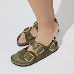 Dames Birkenstock Met Hielriem-Milano Big Buckle