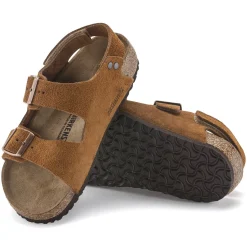 Kinderen Birkenstock Klittenbandsandalen-Milano Hl Suede Kids