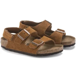 Kinderen Birkenstock Klittenbandsandalen-Milano Hl Suede Kids