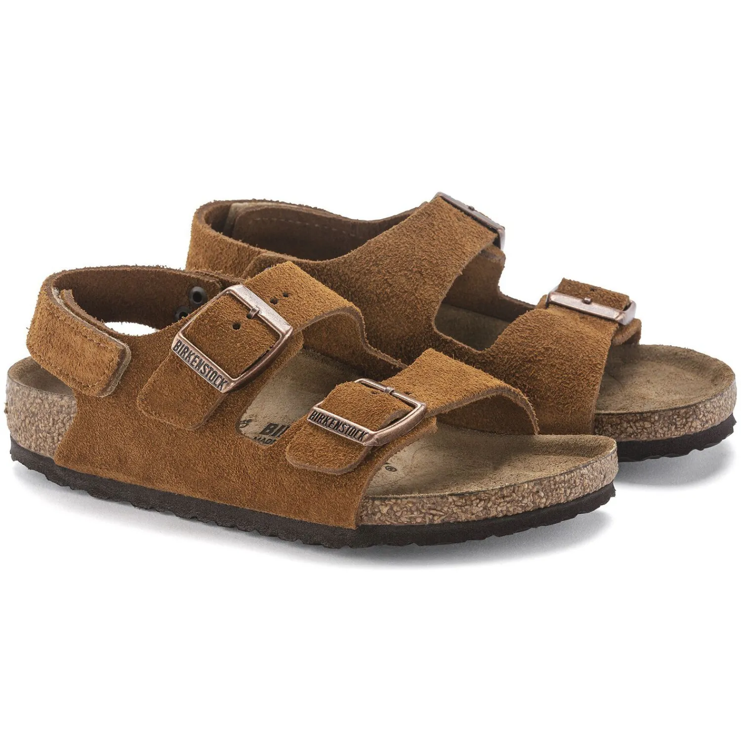 Kinderen Birkenstock Klittenbandsandalen-Milano Hl Suede Kids