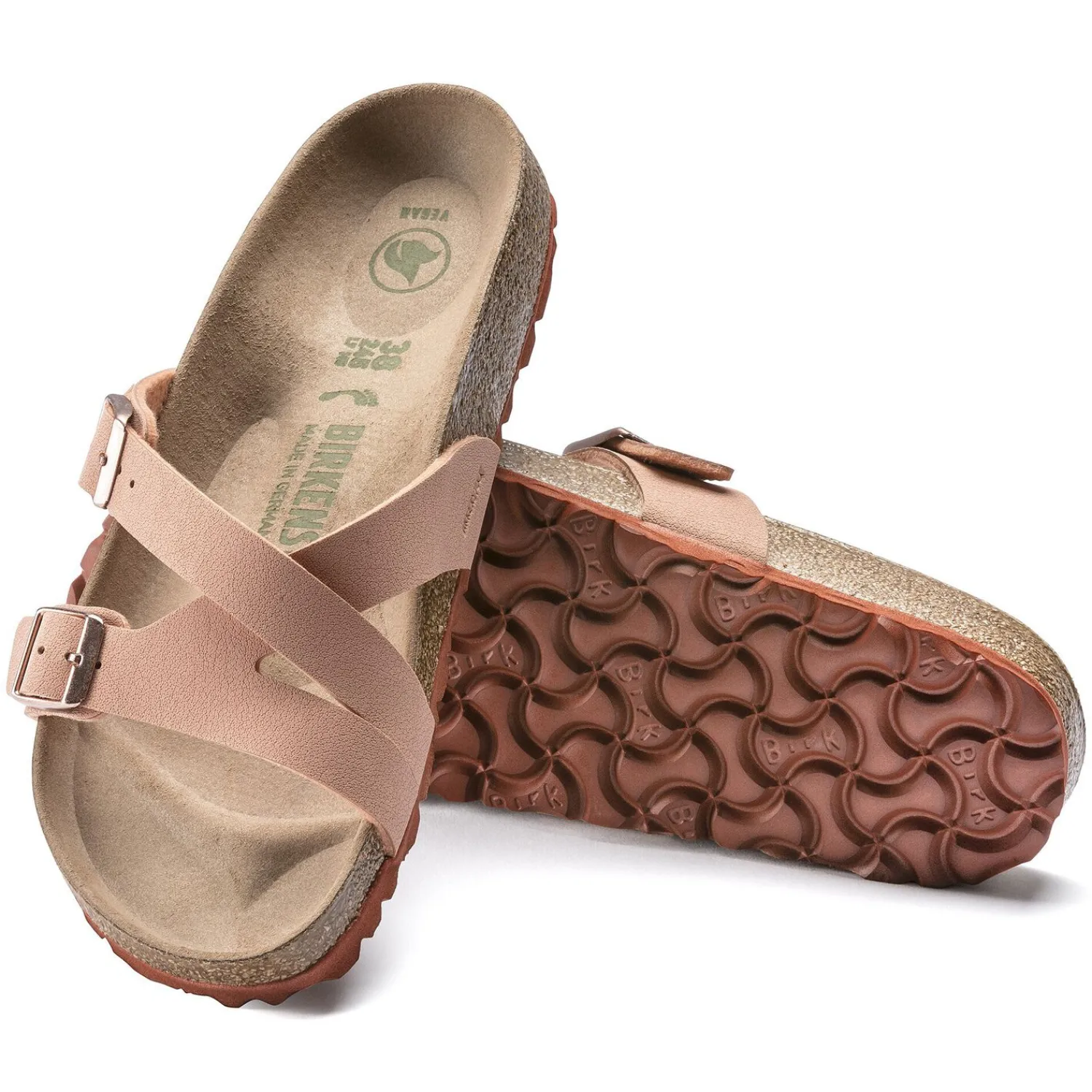 Dames Birkenstock Twee Riemen-Yao Veganistisch