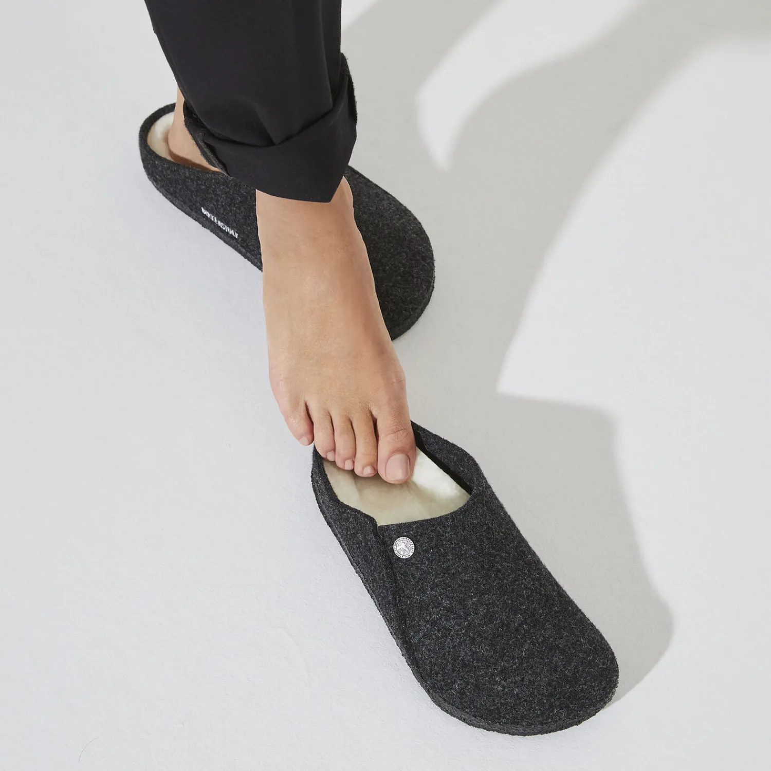 Heren Birkenstock Pantoffels-Zermatt Lamsvel