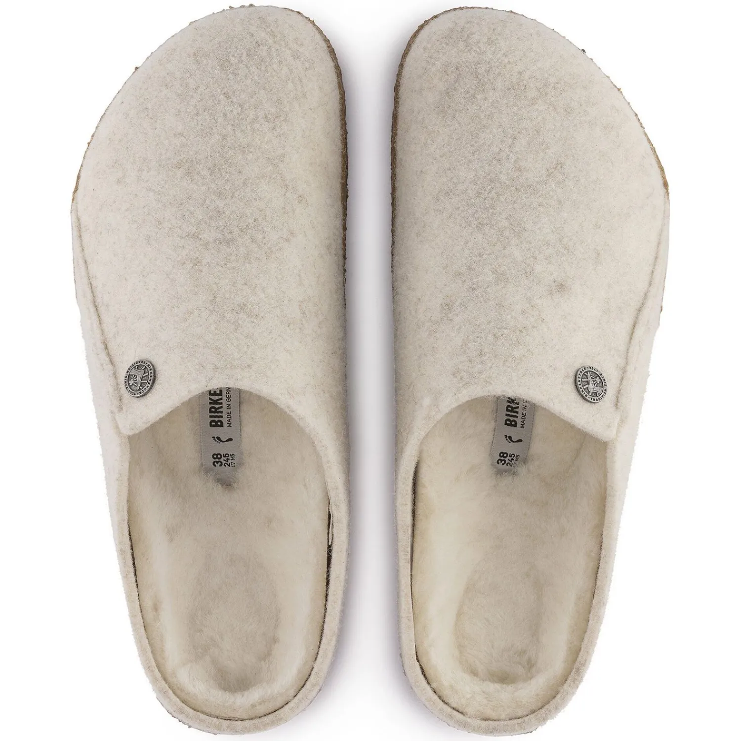Heren Birkenstock Pantoffels-Zermatt Lamsvel