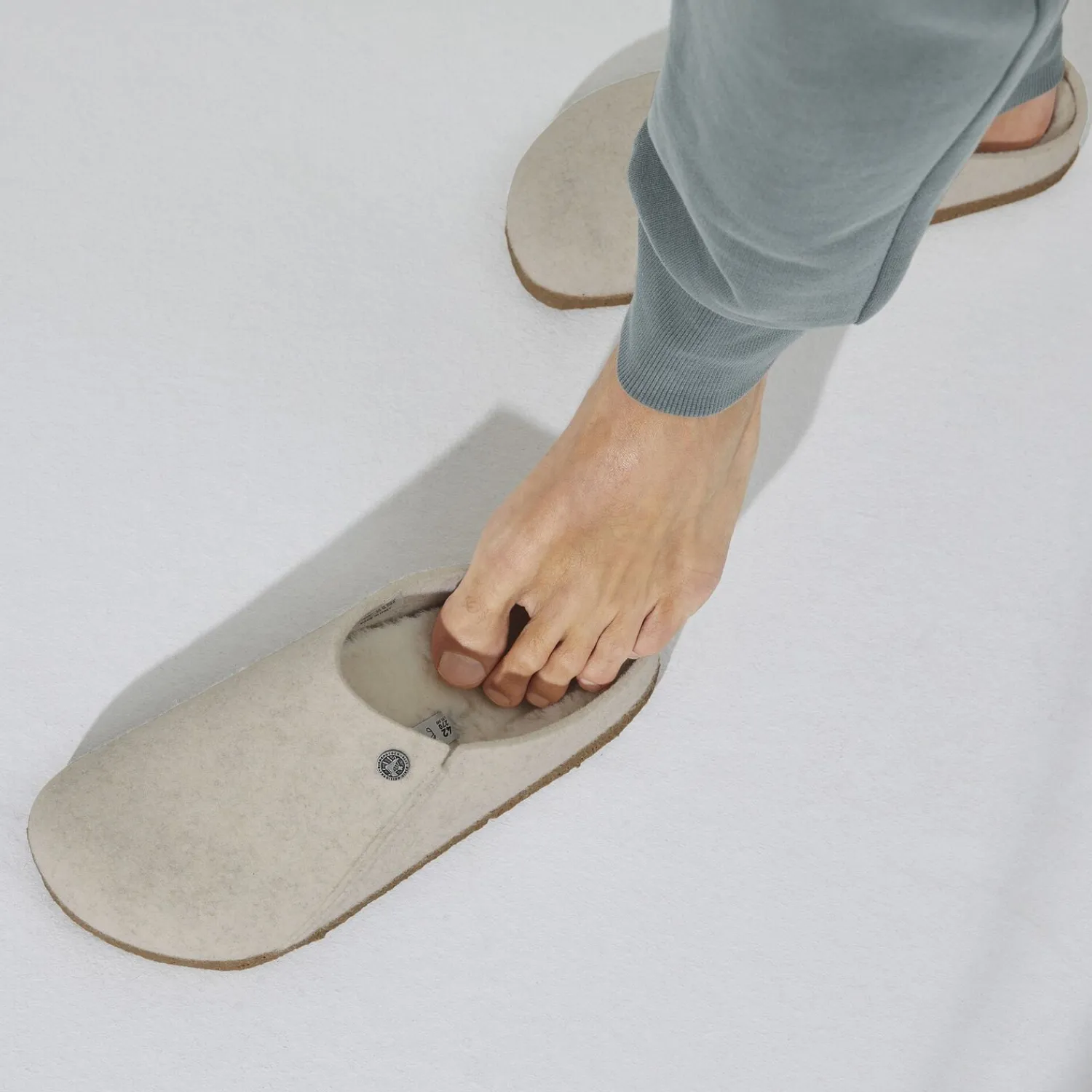 Heren Birkenstock Pantoffels-Zermatt Lamsvel